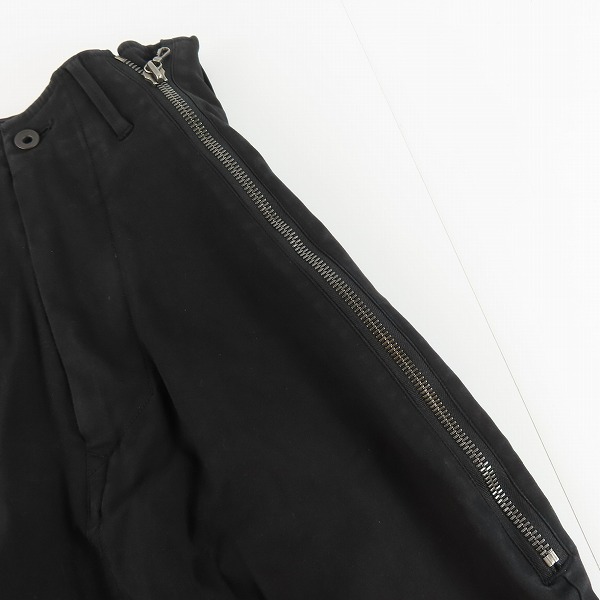 実際に弊社で買取させて頂いたJULIUS/ユリウス 17SS MOLESKIN TWISTED FLIGHT PANTS/モールスキン ツイスト フライト ジップ パンツ 567PAM1/1の画像 7枚目