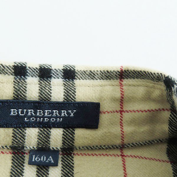 実際に弊社で買取させて頂いたBURBERRY LONDON/バーバリーロンドン スナップボタン チェック柄シャツ 160Aの画像 6枚目