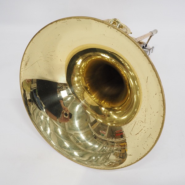 実際に弊社で買取させて頂いた★【使用感有り】YAMAHA/ヤマハ YMP-201M/YMP201M マーチングメロフォン ゴールド ハードケース付の画像 2枚目