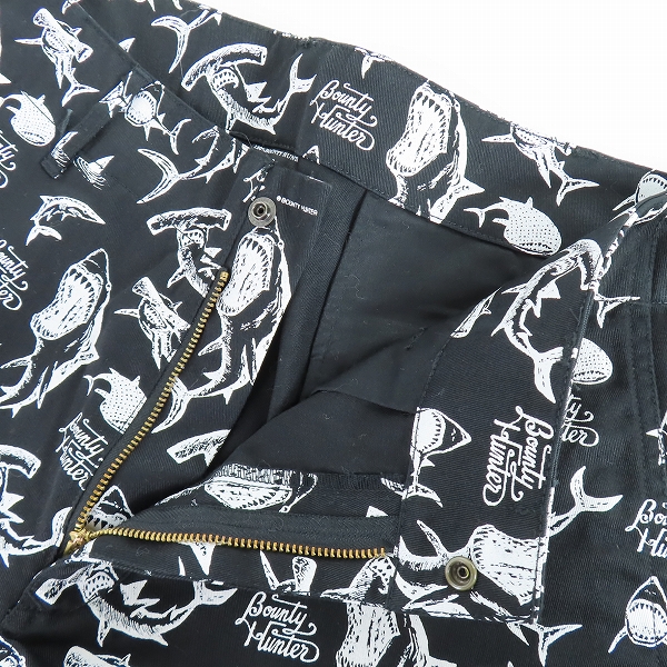 実際に弊社で買取させて頂いたBOUNTY HUNTER/バウンティーハンター サメ/シャーク 総柄 ハーフパンツ/ショートパンツ Lの画像 2枚目