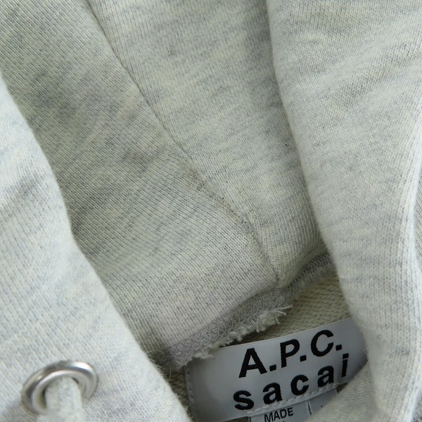 実際に弊社で買取させて頂いたA.P.C.×sacai /アーペーセー×サカイ 21ss HOODIE TAIYO フーディー プルオーバーパーカー 21E2-COEON-M27655/Mの画像 5枚目