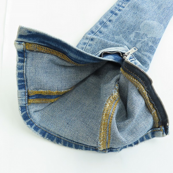 実際に弊社で買取させて頂いたMASTERMIND WORLD/マスターマインドワールド ロゴプリント レイヤードデニムパンツ MW21S07-PA002‐000/Mの画像 8枚目