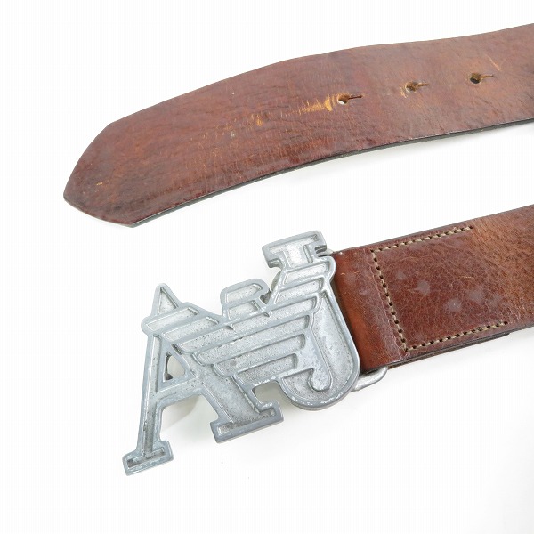 実際に弊社で買取させて頂いたARMANI JEANS/アルマーニジーンズ ロゴバックル レザーベルト 92の画像 1枚目