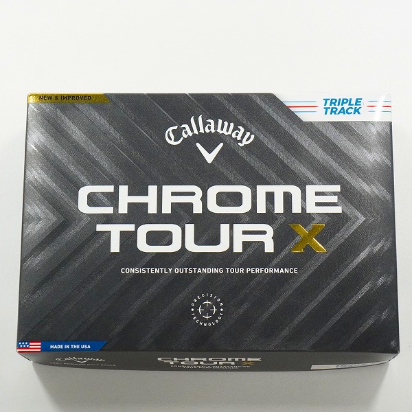 実際に弊社で買取させて頂いた(2)【未使用】Callaway/キャロウェイ CHROME TOUR X TRIPLE TRACK ゴルフボール ホワイト 1ダースの画像 2枚目