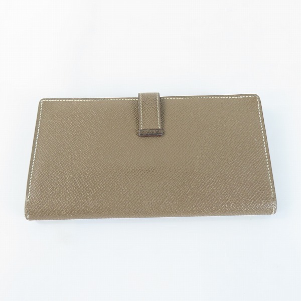 実際に弊社で買取させて頂いたHERMES/エルメス ベアンスフレ 長財布 シルバー金具の画像 1枚目