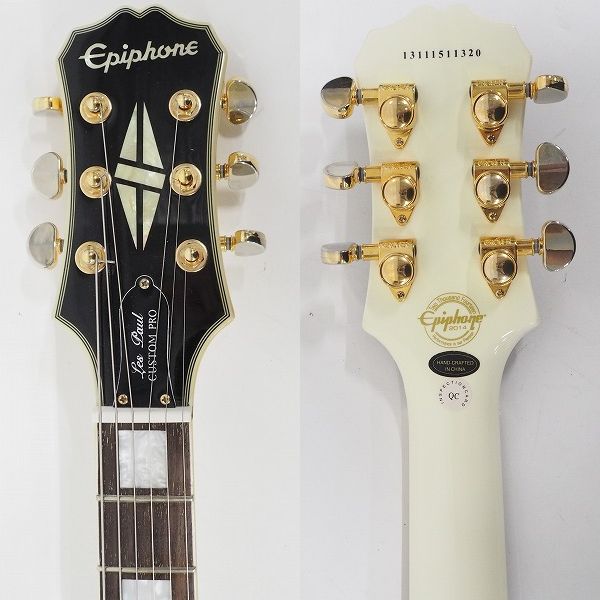 実際に弊社で買取させて頂いた★Epiphone/エピフォン Les Paul Custom Pro/レスポールカスタム プロ コイルタップ＆フェイズ搭載 ハードケース付の画像 2枚目