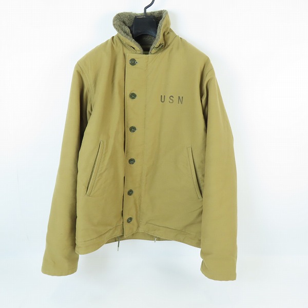実際に弊社で買取させて頂いたBUZZ RICKSON'S/バズリクソンズ N-1 ボア コットン デッキジャケット BR12031 BR12886/L