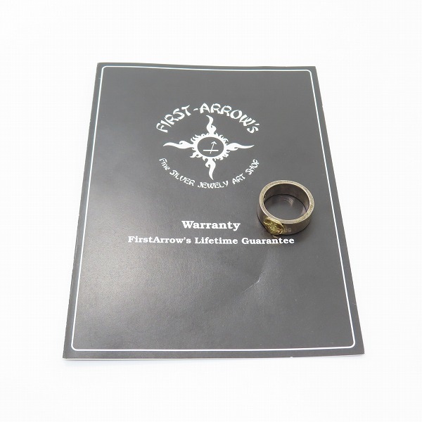 実際に弊社で買取させて頂いた【ワランティ付き】FIRST ARROW'S/ファーストアローズ K18/SILVER 平打ち プレーン リング R-001/16号の画像 9枚目