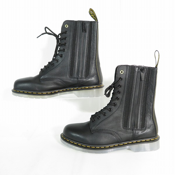 実際に弊社で買取させて頂いたYOHJI YAMAMOTO pour homme×Dr.Martens/ヨウジヤマモト×ドクターマーチン  10ホールサイドゴアブーツ HJ-E05-762-1-06/UK10の画像 3枚目