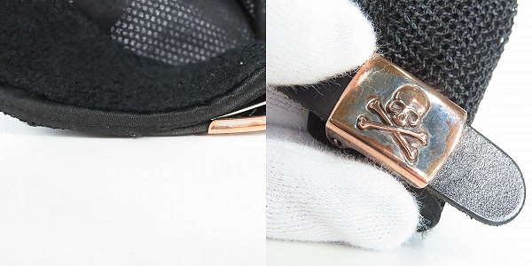 実際に弊社で買取させて頂いたmastermind JAPAN/マスターマインド ジャパン スワロ スカルキャップ ブラック Dリング付き MW20S04-CA005-601/Mの画像 9枚目