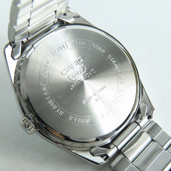 実際に弊社で買取させて頂いた【未使用/保証期間内】CASIO Collection/カシオ コレクション ターコイズカラー文字盤 5気圧防水 腕時計 MTP-1302D-2A2JF の画像 4枚目