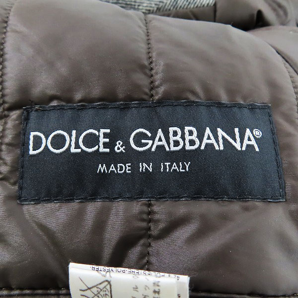 実際に弊社で買取させて頂いたDOLCE&GABBANA/ドルチェ&ガッバーナ/ドルガバ ジャケット チェック×ヘリンボーン柄 G9S18T/52の画像 3枚目