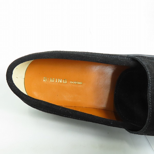 実際に弊社で買取させて頂いたB:MING by BEAMS/ビーミングバイビームス スエード コインローファー スリッポン 92-32-0052-075/Lの画像 4枚目