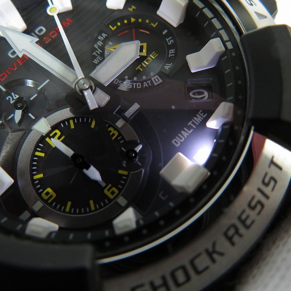 実際に弊社で買取させて頂いたG-SHOCK/Gショック MASTER OF G FROGMAN/フロッグマン Bluetooth 電波ソーラー GWF-A1000-1A2JFの画像 4枚目