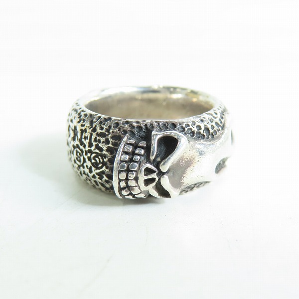 実際に弊社で買取させて頂いた【ギャラ付き】STARLINGEAR/スターリンギア フレーム スカル バンド リング SGR027/14-15号の画像 1枚目