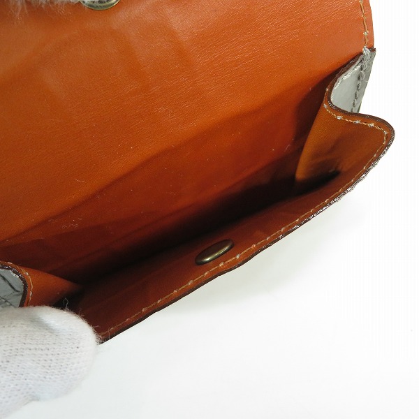 実際に弊社で買取させて頂いたFelisi/フェリージ クロコダイル型押し ミニウォレット 1031の画像 3枚目