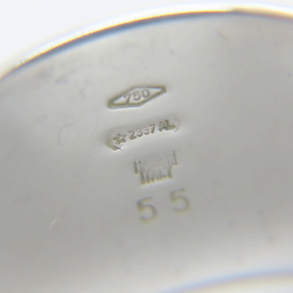 実際に弊社で買取させて頂いたBVLGARI/ブルガリ モノロゴ K18WG/ホワイトゴールド リング/指輪 #55/14-14.5号の画像 6枚目