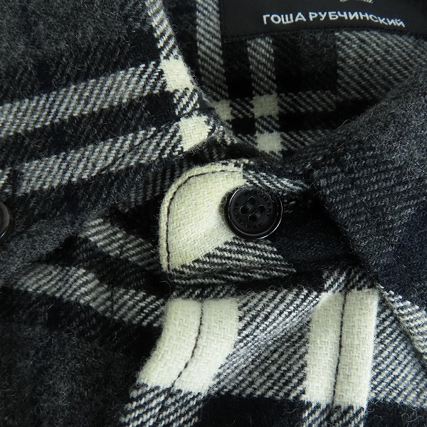 実際に弊社で買取させて頂いたBURBERRY×Gosha Rubchinskiy/バーバリー×ゴーシャラブチンスキー チェック柄 長袖ボタンシャツ ネルシャツ Lの画像 7枚目