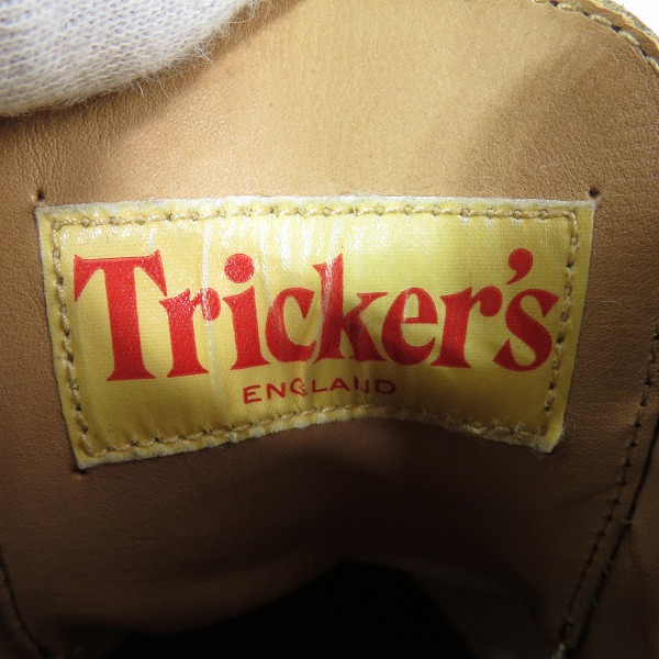 実際に弊社で買取させて頂いたTricker's/トリッカーズ MOLTON/モールトン カントリーブーツ ウイングチップ M2508/6.5の画像 6枚目