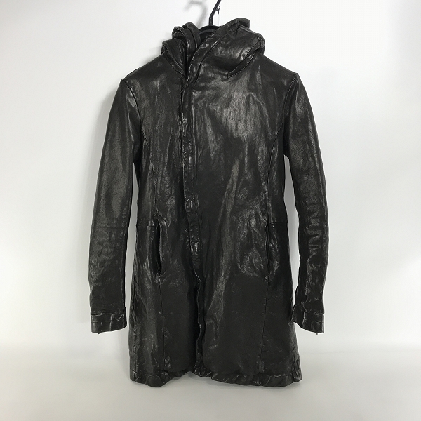 実際に弊社で買取させて頂いたISAMUKATAYAMA BACKLASH/バックラッシュ イタリアンキップレザー製品染めコート 1604-03 M