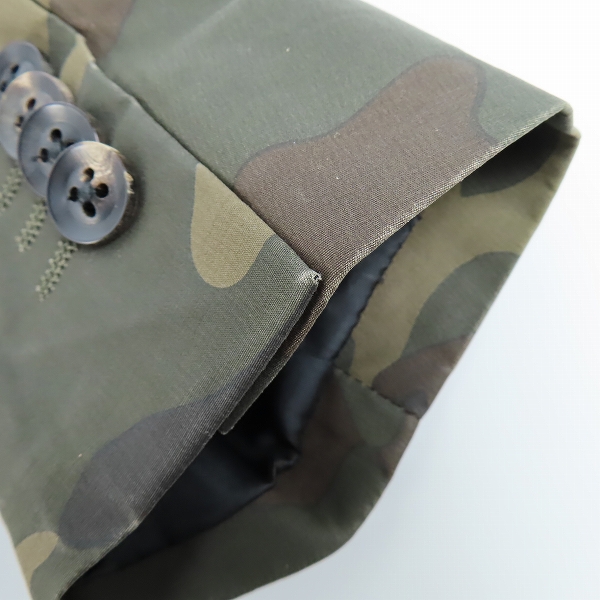 実際に弊社で買取させて頂いたjunhashimoto/ジュンハシモト STAND COLOR JACKET カモ柄 スタンドカラー3Bテーラードジャケット JKT014 1031510014/3の画像 5枚目