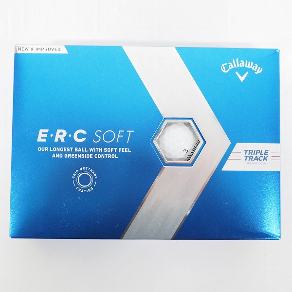 実際に弊社で買取させて頂いた【未使用】Callaway/キャロウェイ  E・R・C SOFT トリプルトラック 2023年モデル ゴルフボール ホワイト 1ダースの画像 2枚目