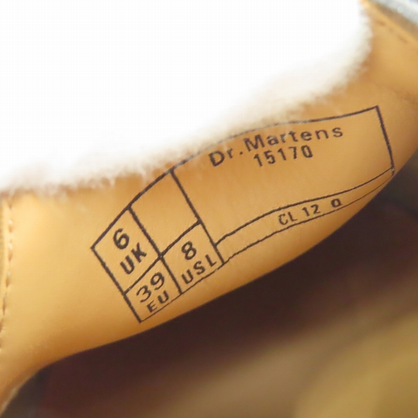 実際に弊社で買取させて頂いた(2)Dr.Martens×COMME des GARCONS/ドクターマーチン×コムデギャルソン EMILS サイドゴアシューズ 15170601/UK6の画像 5枚目