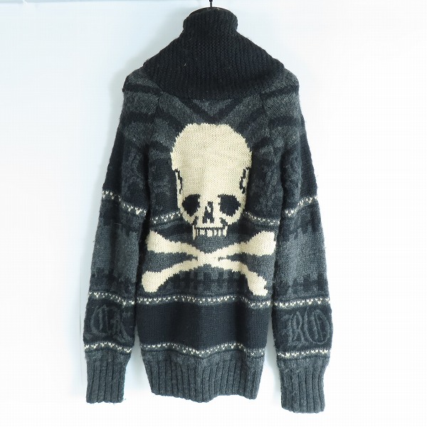 実際に弊社で買取させて頂いたRoen/ロエン バックスカル ニット ジップアップジャケット 46の画像 1枚目