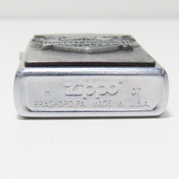 実際に弊社で買取させて頂いたZIPPO/ジッポー HARLEY DAVIDSON/ハーレーダビッドソン メタル貼り 07年製の画像 2枚目