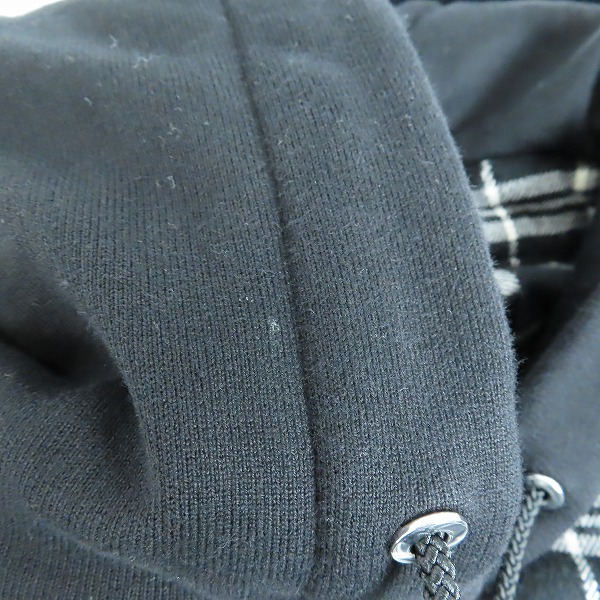 実際に弊社で買取させて頂いたmastermind JAPAN/マスターマインド hooded checked cotton shirt/フーデッドチェックシャツ 20AW MW20S05-SH005-007/Mの画像 6枚目