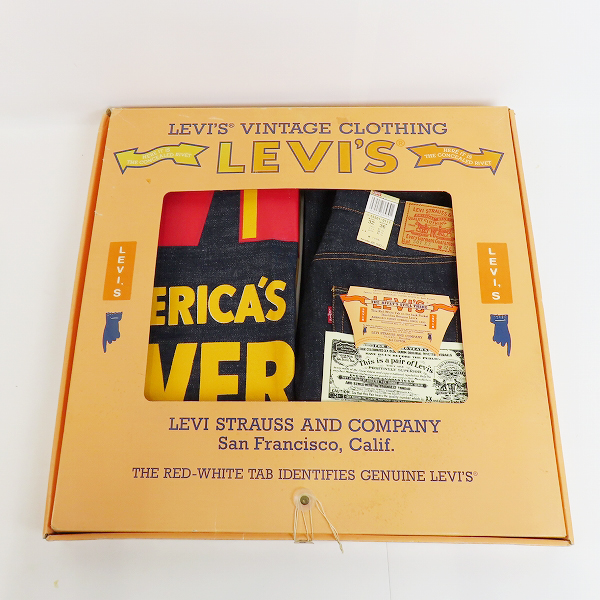 実際に弊社で買取させて頂いた【未使用】LEVI'S/リーバイス VINTAGE CLOTHING 501XX 55501-0117 復刻日本製 1955年 箱/バナー付 リジッド ジーンズ/W32L36の画像 8枚目