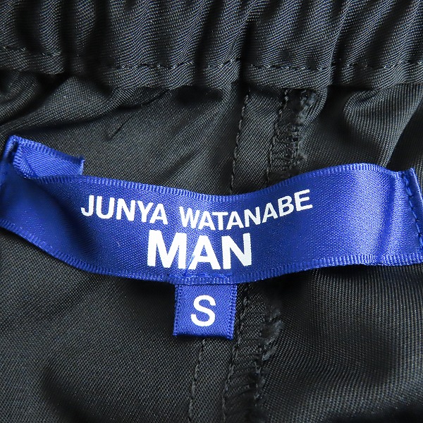 実際に弊社で買取させて頂いたJUNYA WATANABE MAN×COMME des GARCONS HOMME/ジュンヤワタナベマン×コムデギャルソン  ポリエステル ギャバパンツ WL-P030 Sの画像 3枚目