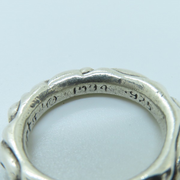実際に弊社で買取させて頂いたCHROME HEARTS/クロムハーツ SCRL BAND/スクロールバンド リング  18.5号の画像 7枚目