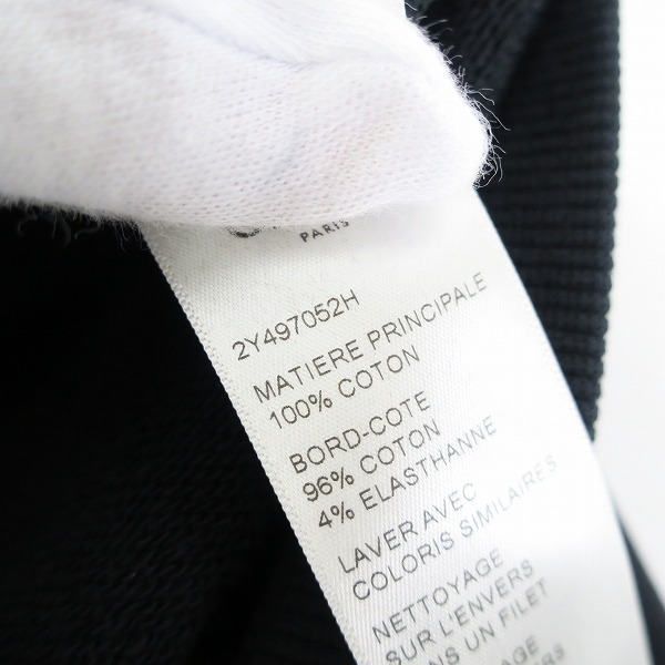 実際に弊社で買取させて頂いた【JPタグ】CELINE/セリーヌ 21SS ルーズ ロゴフーディ ジップアップ スウェット パーカー ブラック 2Y497052H/XLの画像 5枚目