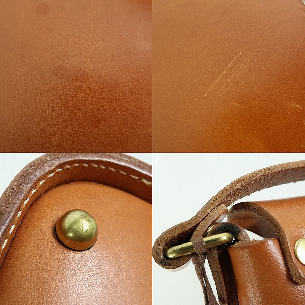 実際に弊社で買取させて頂いたHERZ/ヘルツ レザー ショルダーバッグ ブラウンの画像 6枚目