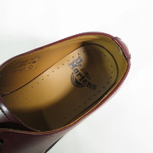 実際に弊社で買取させて頂いたDr.Martens/ドクターマーチン 3EYE SHOE/3ホールブーツ 1461 チェリーレッド 11838600 UK8の画像 4枚目