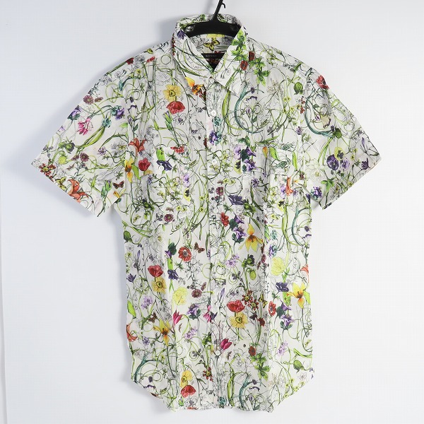 実際に弊社で買取させて頂いた【JPタグ/未使用】GUCCI/グッチ 花柄/総柄 半袖シャツ 308184 Z3520/38/15