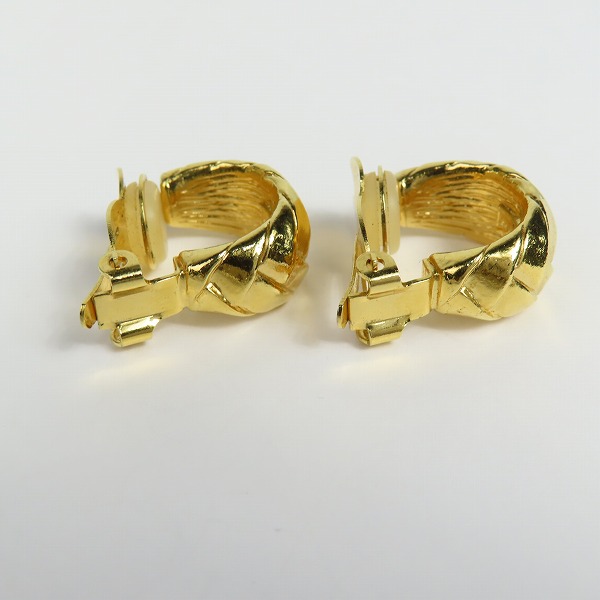 実際に弊社で買取させて頂いたYves Saint Laurent/イヴ・サンローラン YSL PAT イヤリング 編み込み フープ ヴィンテージの画像 3枚目