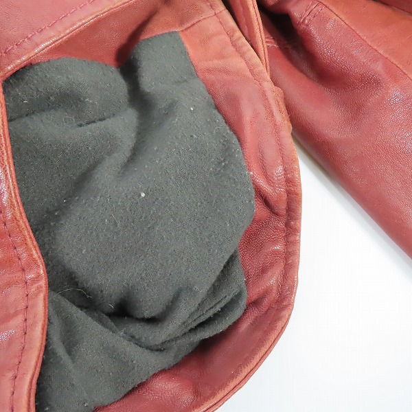 実際に弊社で買取させて頂いたHYSTERIC GLAMOUR/ヒステリックグラマー 羊革/ラムレザー ダブルライダースジャケット 2LB-6780/FREEの画像 8枚目