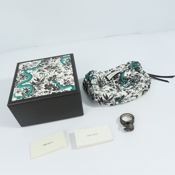 実際に弊社で買取させて頂いたGUCCI/グッチ ガーデンスネークリング 19号の画像 9枚目
