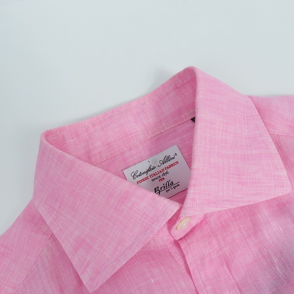 実際に弊社で買取させて頂いたBrilla per il gusto/ブリッラ ペル イル グスト 麻100％シャツ ピンク Mの画像 5枚目