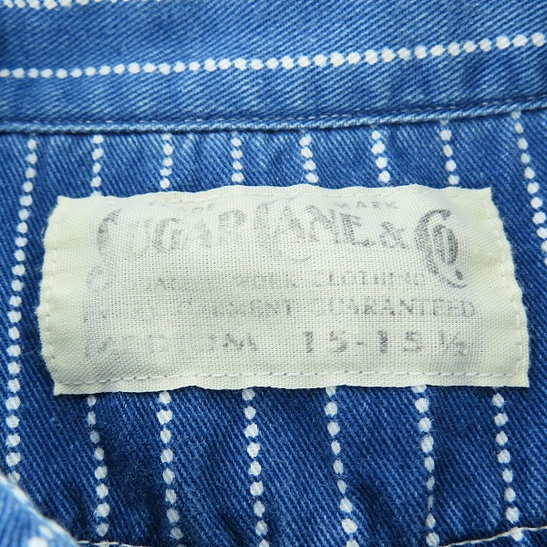 実際に弊社で買取させて頂いたSUGAR CANE/シュガーケン ストライプシャツ  レトロスタイル SC36267 Mの画像 2枚目