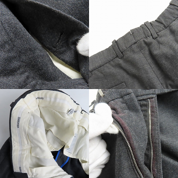 実際に弊社で買取させて頂いたvisvim/ビズビム  無地 スラックスパンツ/Mの画像 7枚目