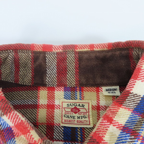 実際に弊社で買取させて頂いたSUGAR CANE/シュガーケーン ネルシャツ SC26310/Mの画像 5枚目