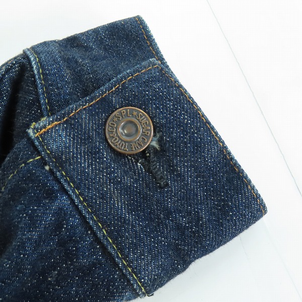 実際に弊社で買取させて頂いたSUGAR CANE/シュガーケーン ロードランナー刺繍デザイン デニムジャケット/Gジャン SC11962/38の画像 7枚目