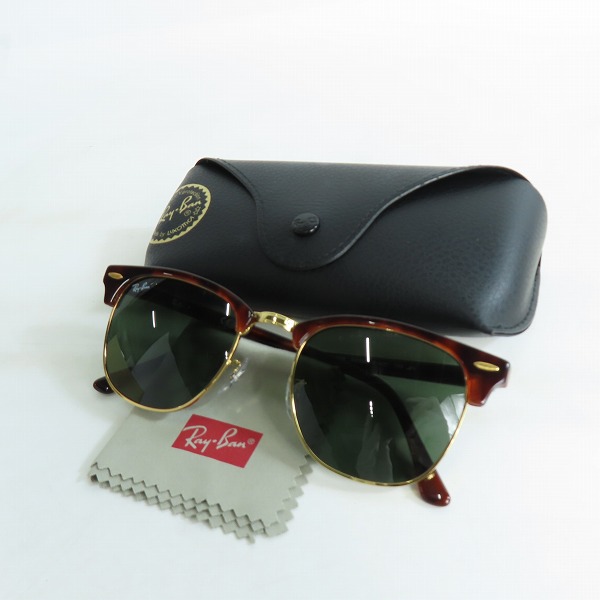 実際に弊社で買取させて頂いたRay-Ban/レイバン CLUB MASTER/クラブマスター サングラス/アイウェア RB3016 W0366の画像 9枚目