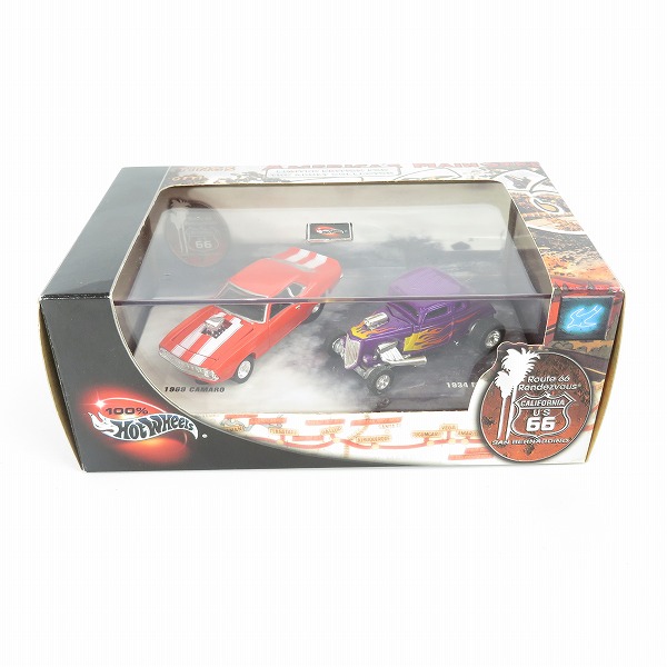 実際に弊社で買取させて頂いた100% HotWheels/ホットウィール MAIN STREET OF AMERICA Route 66 1969 CAMARO/カマロ 1934 FORD/フォード ミニカー
