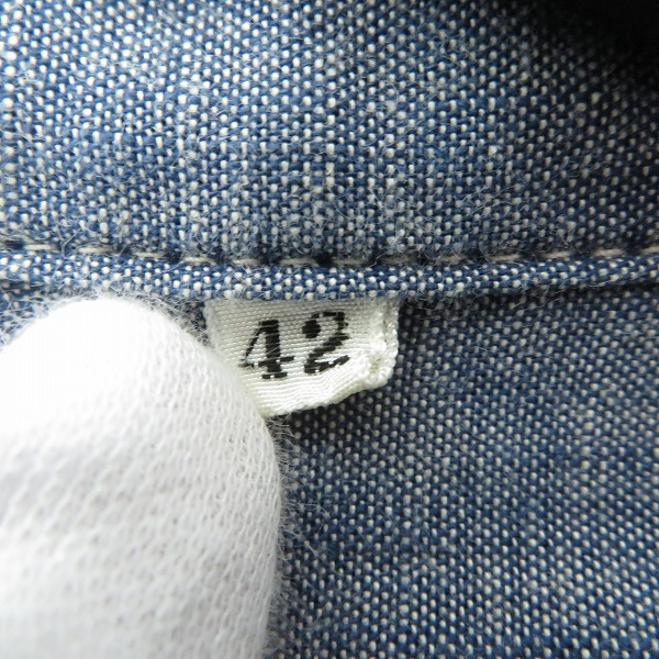 実際に弊社で買取させて頂いたFLAT HEAD/フラットヘッド 長袖 コットン シャツ/42の画像 3枚目