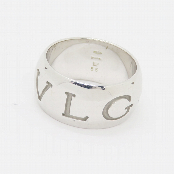 実際に弊社で買取させて頂いたBVLGARI/ブルガリ モノロゴ K18WG/ホワイトゴールド リング/指輪 #55/14-14.5号