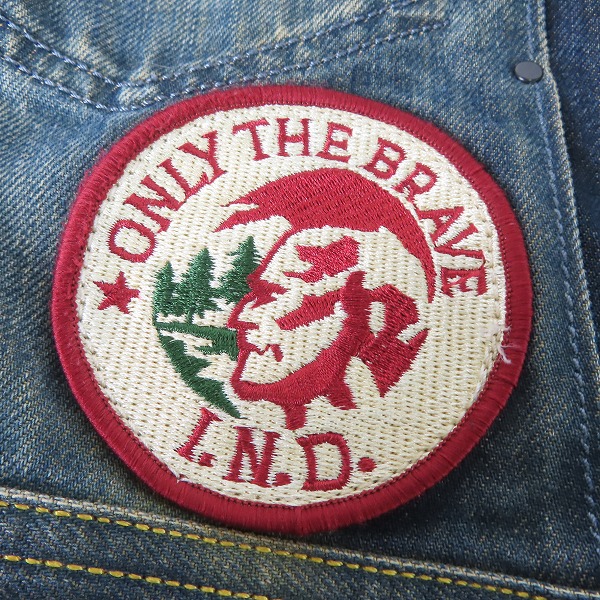 実際に弊社で買取させて頂いたDIESEL/ディーゼル JUZICON-C 襟レザー ワッペン付デニムジャケット/Sの画像 7枚目